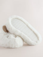 White Bunny Character Mule Slippers