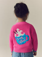 Pink Hot Chocolate V-Neck Cardigan (3mths-7yrs)
