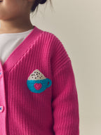Pink Hot Chocolate V-Neck Cardigan (3mths-7yrs)