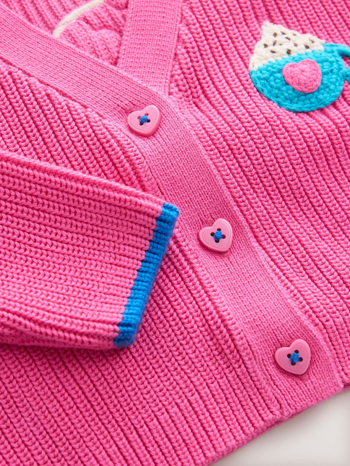 Pink Hot Chocolate V-Neck Cardigan (3mths-7yrs)