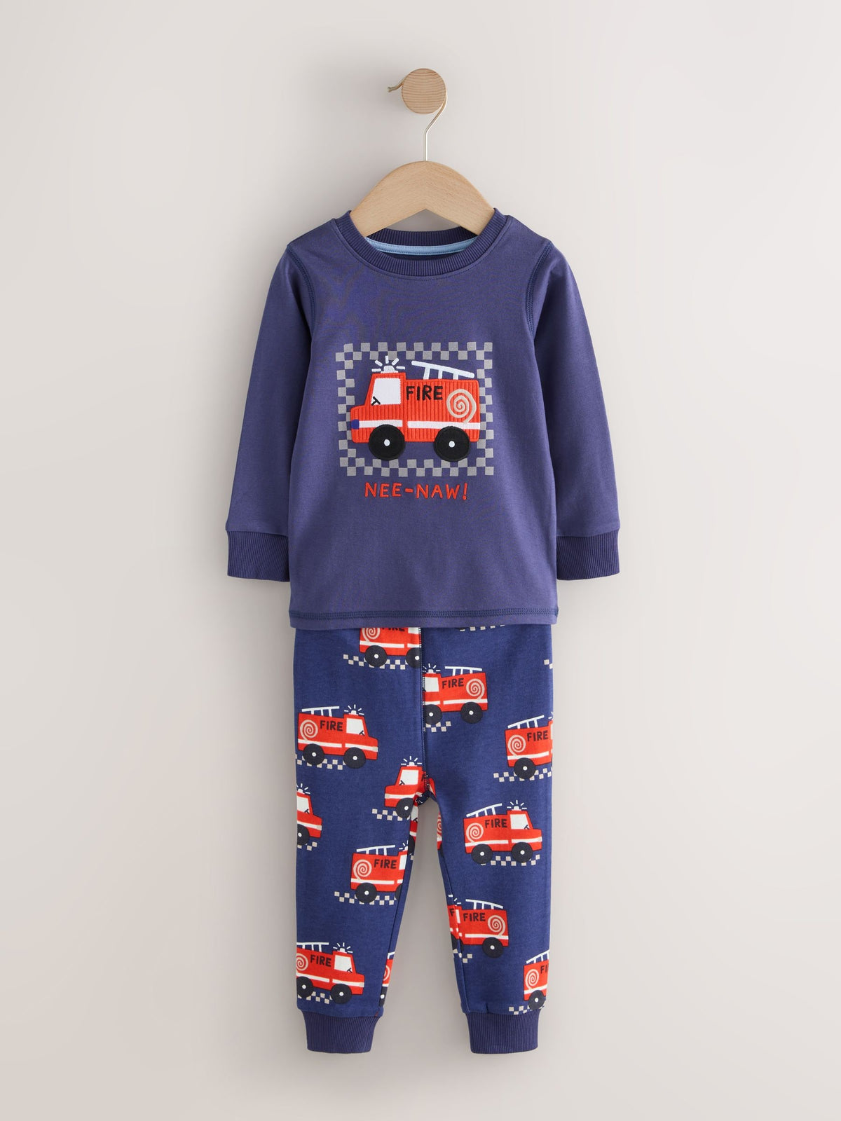 Red/Blue Emergency Vehicles Snuggle Pyjamas 3 Pack (9mths-10yrs)