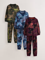 Blue/Yellow/Red Offline Long Sleeve Pyjamas 3 Pack (3-16yrs)