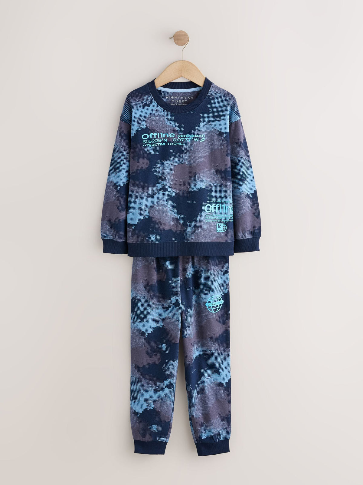 Blue/Yellow/Red Offline Long Sleeve Pyjamas 3 Pack (3-16yrs)