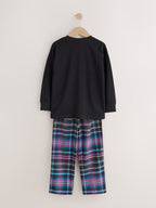 Multi Football Gamer Woven Check Pyjamas 2 Pack (3-16yrs)