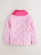 Little Bird Pink Corduroy Heart Pocket Barn Jacket