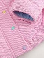 Little Bird Pink Corduroy Heart Pocket Barn Jacket