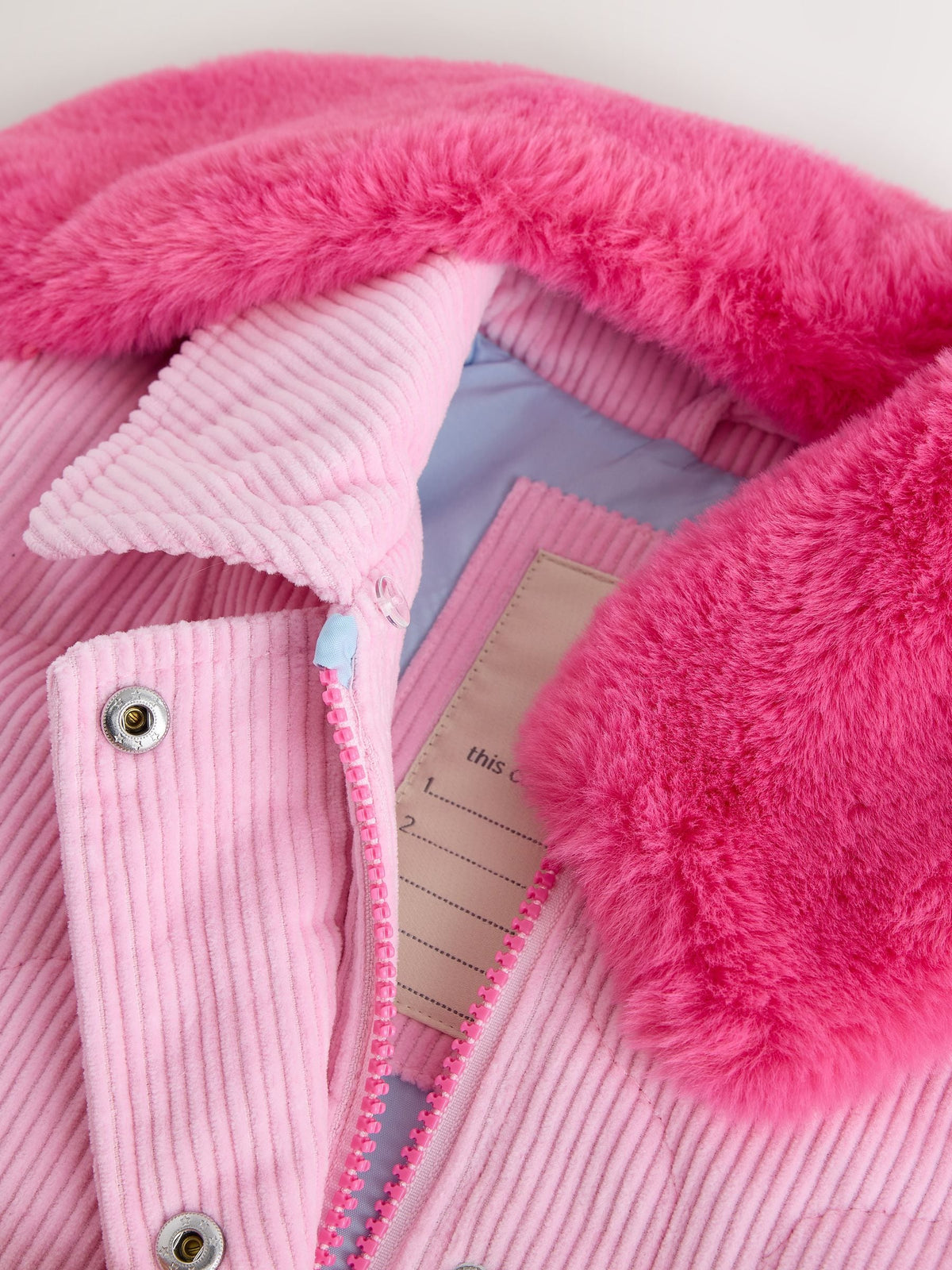 Little Bird Pink Corduroy Heart Pocket Barn Jacket