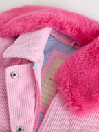 Little Bird Pink Corduroy Heart Pocket Barn Jacket