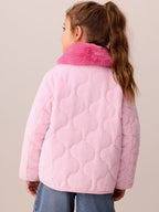 Little Bird Pink Corduroy Heart Pocket Barn Jacket