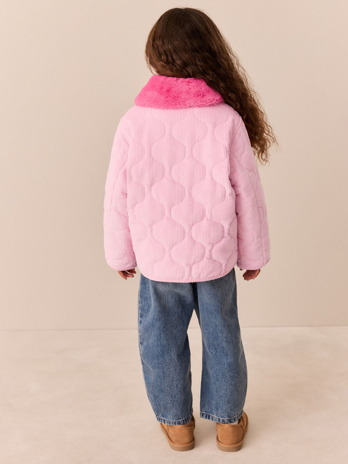 Little Bird Pink Corduroy Heart Pocket Barn Jacket