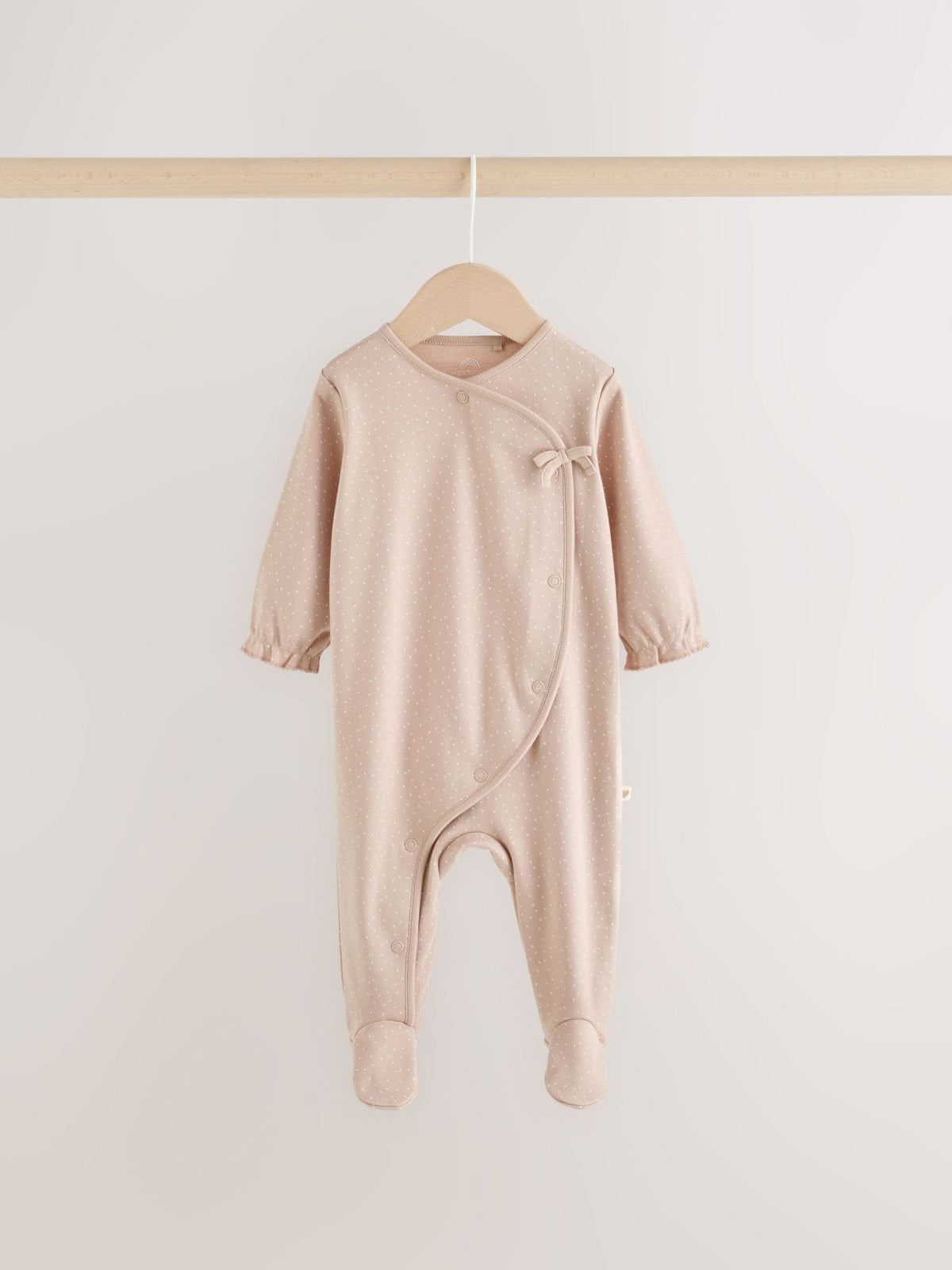 Neutral Bunny Wrap Baby Sleepsuit 3 Pack (0-2yrs)
