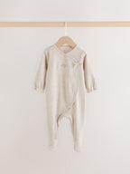 Neutral Bunny Wrap Baby Sleepsuit 3 Pack (0-2yrs)