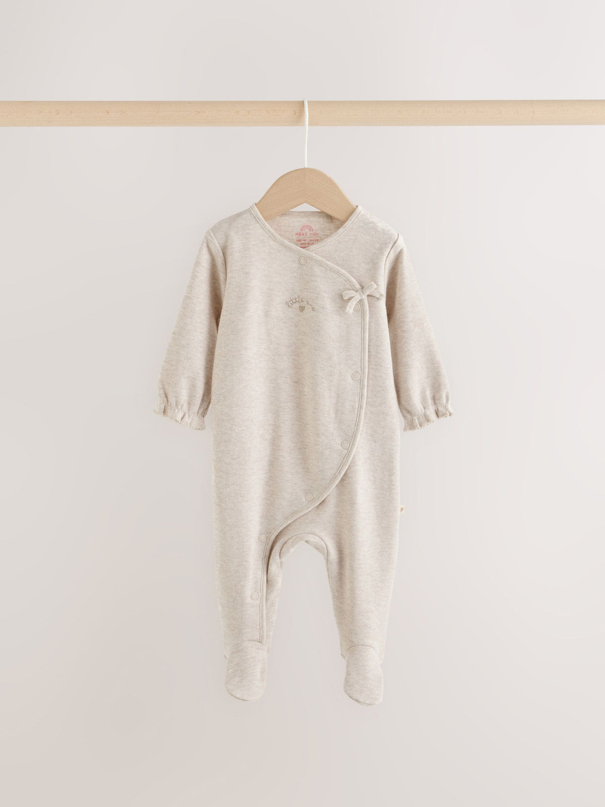 Neutral Bunny Wrap Baby Sleepsuit 3 Pack (0-2yrs)