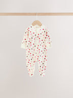 Berry Bow Two Way Zip Baby Sleepsuits 4 Pack (0mths-3yrs)