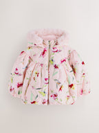 Baker by Ted Baker Shower Resistant Floral Printed Bubble Padded Coat