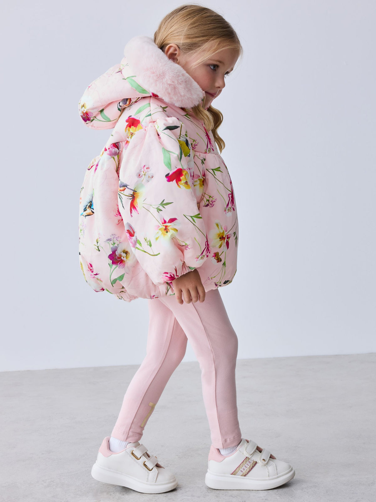 Baker by Ted Baker Shower Resistant Floral Printed Bubble Padded Coat