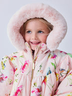 Baker by Ted Baker Shower Resistant Floral Printed Bubble Padded Coat