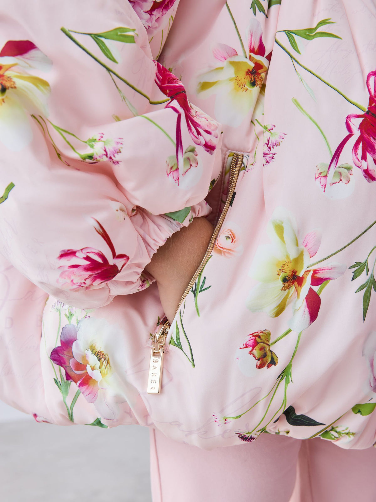 Baker by Ted Baker Shower Resistant Floral Printed Bubble Padded Coat