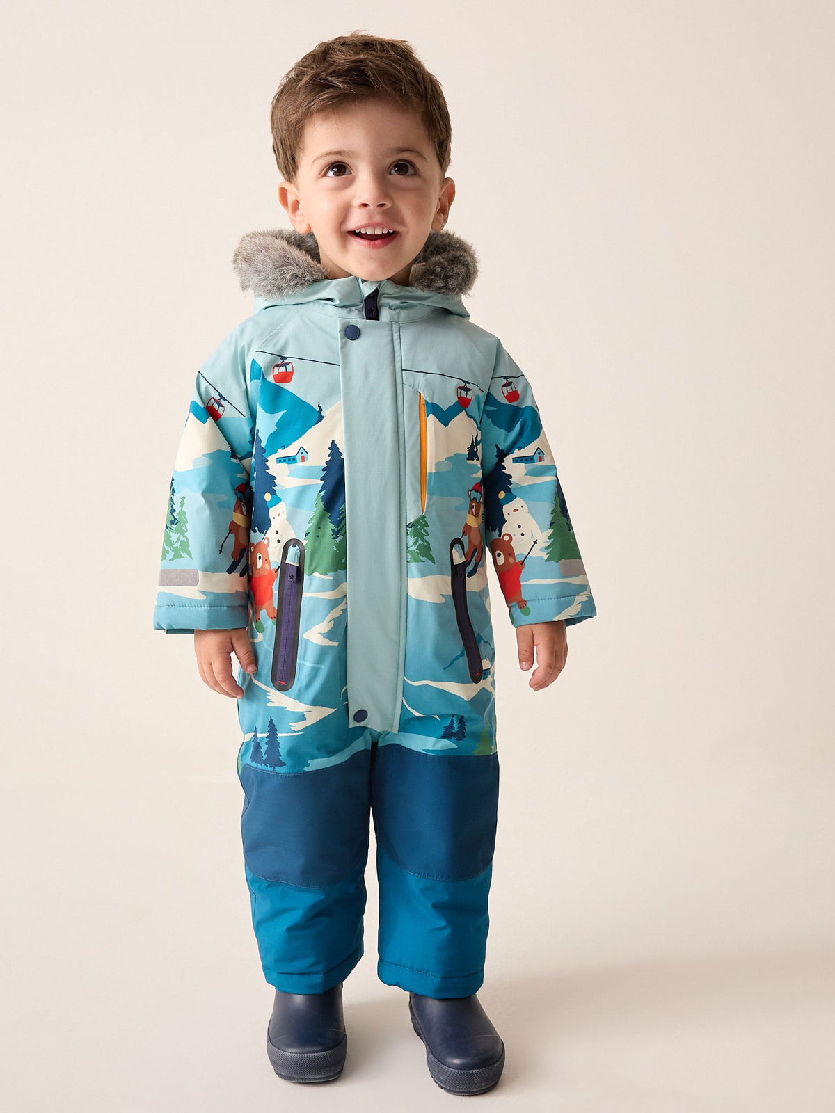 Snow Scene Wadded Waterproof Snowsuit (3mths-7yrs)