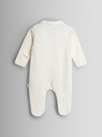 JoJo Maman Bébé Cream Spotted Cotton I Love My Daddy Sleepsuit