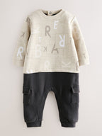 Baker by Ted Baker Letter Print Mockable Rompersuit