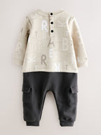 Baker by Ted Baker Letter Print Mockable Rompersuit