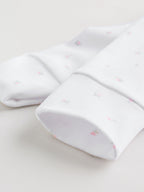 White/Pink Collar Baby Sleepsuits 3 Pack (0-2yrs)