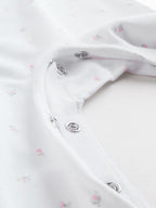 White/Pink Collar Baby Sleepsuits 3 Pack (0-2yrs)