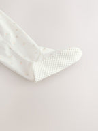 Ecru White Daddy Family Baby Sleepsuit (0-2yrs)
