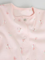 White/Pink 7 Pack Baby Sleepsuit (0-2yrs)