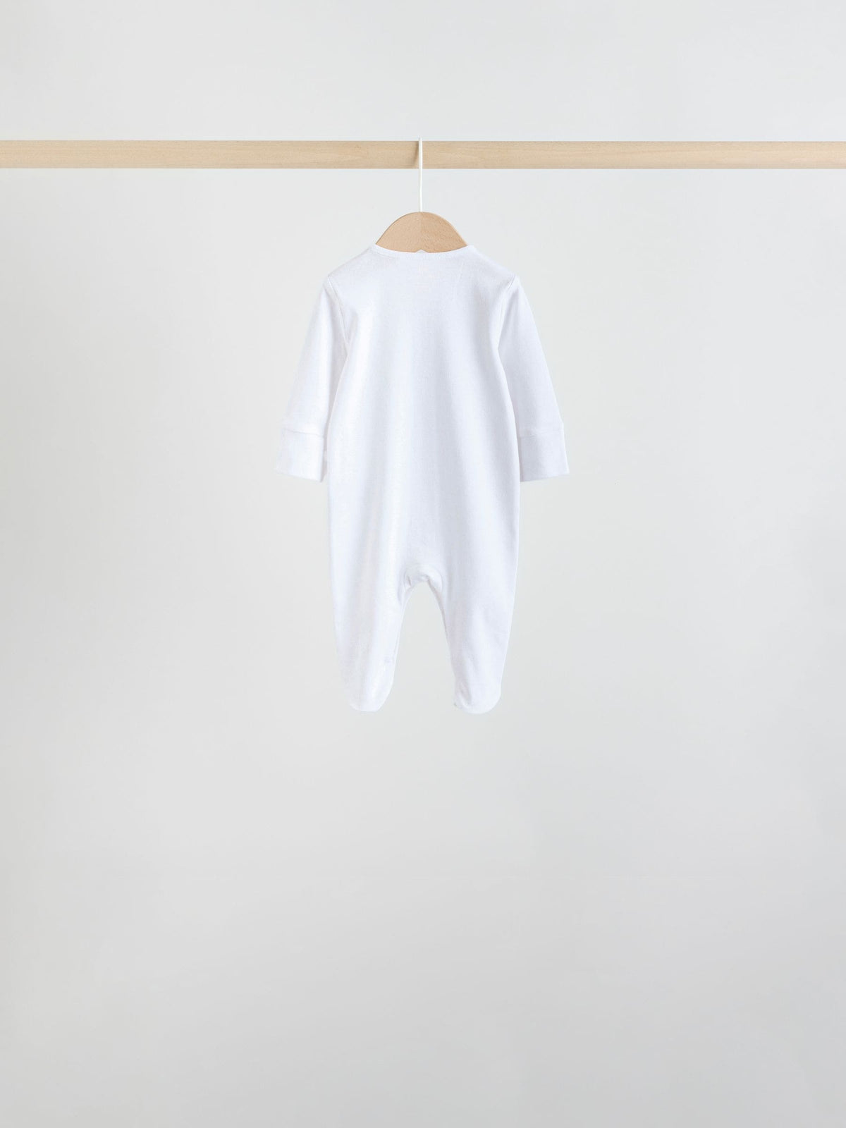 White/Pink 7 Pack Baby Sleepsuit (0-2yrs)