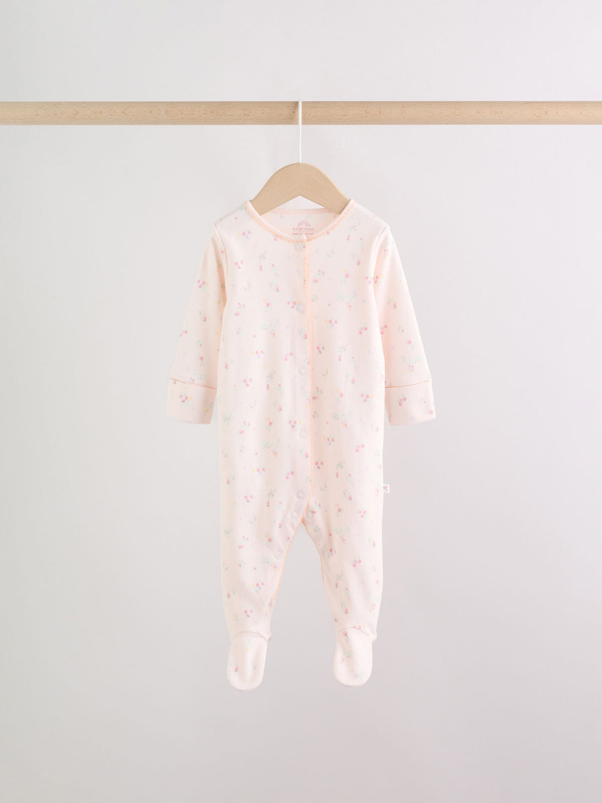 Pink Baby Bunny Sleepsuits 3 Pack (0-2yrs)