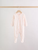 Pink Baby Bunny Sleepsuits 3 Pack (0-2yrs)