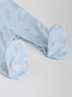 Blue 4 Pack Baby Bear Sleepsuit (0-2yrs)