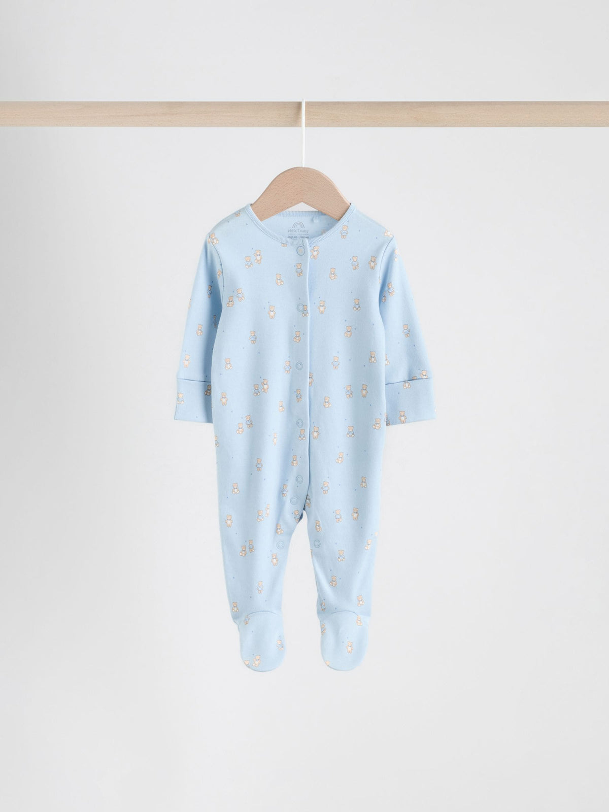 Blue 4 Pack Baby Bear Sleepsuit (0-2yrs)