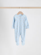 Blue 4 Pack Baby Bear Sleepsuit (0-2yrs)