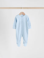 Blue 4 Pack Baby Bear Sleepsuit (0-2yrs)