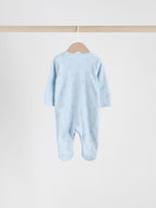 Blue 4 Pack Baby Bear Sleepsuit (0-2yrs)