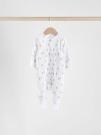 Blue 4 Pack Baby Bear Sleepsuit (0-2yrs)