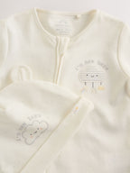 Neutral Im New Here Sleepsuit And Hat Set (0-9mths)