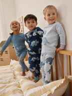 Navy/Grey Dinosaur Snuggle Pyjamas 3 Pack (9mths-8yrs)