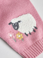 Pink Sheep Scene Baby Knitted Jumper and Leggings Set 2 Piece (0mths-2yrs)