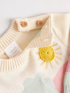 Pink Sheep Scene Baby Knitted Jumper and Leggings Set 2 Piece (0mths-2yrs)