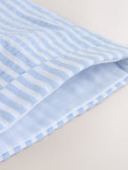 Blue Stripe Woven Dungaree and Bodysuit Baby Set (0mths-2yrs)