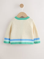 Multi Pastel Crochet Animal Knitted Baby Cardigan (0mths-2yrs)