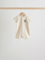 Neutral Animal Jersey Baby Rompers 4 Pack