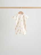 Neutral Animal Jersey Baby Rompers 4 Pack