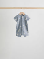 Neutral Animal Jersey Baby Rompers 4 Pack