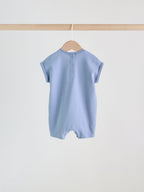 Blue Safari Jersey Baby Rompers 3 Pack