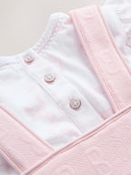 Baker by Ted Baker 2 Piece Jacquard Bow Dungaree & T-Shirt Set